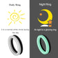 Black & Glow in the Dark Stretchable Silicone Classic Erection Maintenance Ring