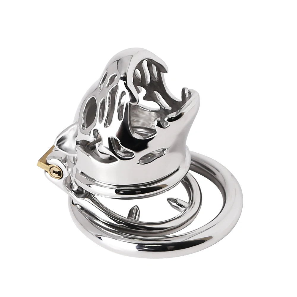 Punisher the Lion Stainless Steel Chastity
