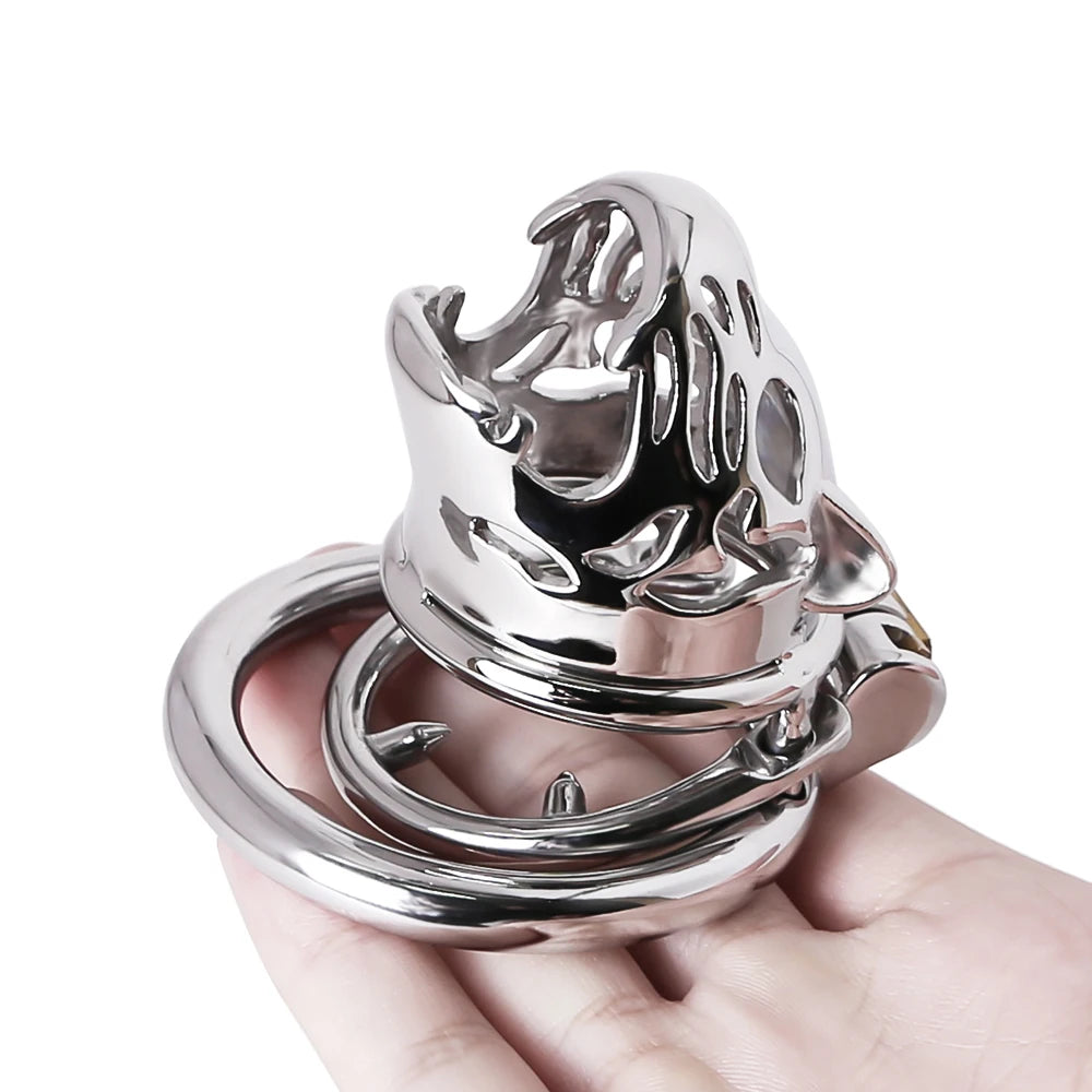Punisher the Lion Stainless Steel Chastity