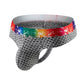 Rainbow 'U' Pouch Grid Thong
